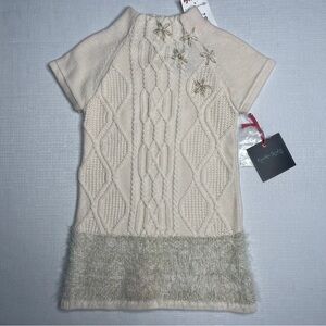 Cynthia Rowley Cream and Gray Knit Dress